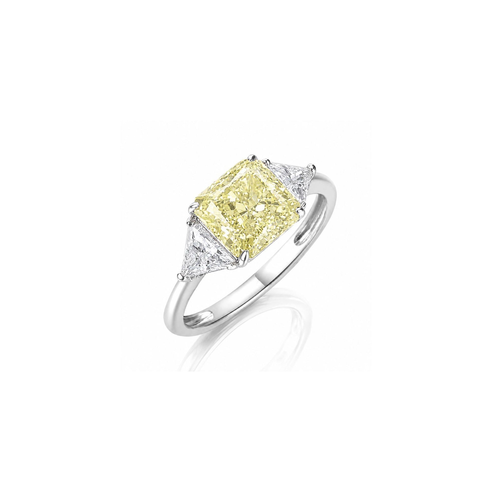 Yellow Ring trillion side stones