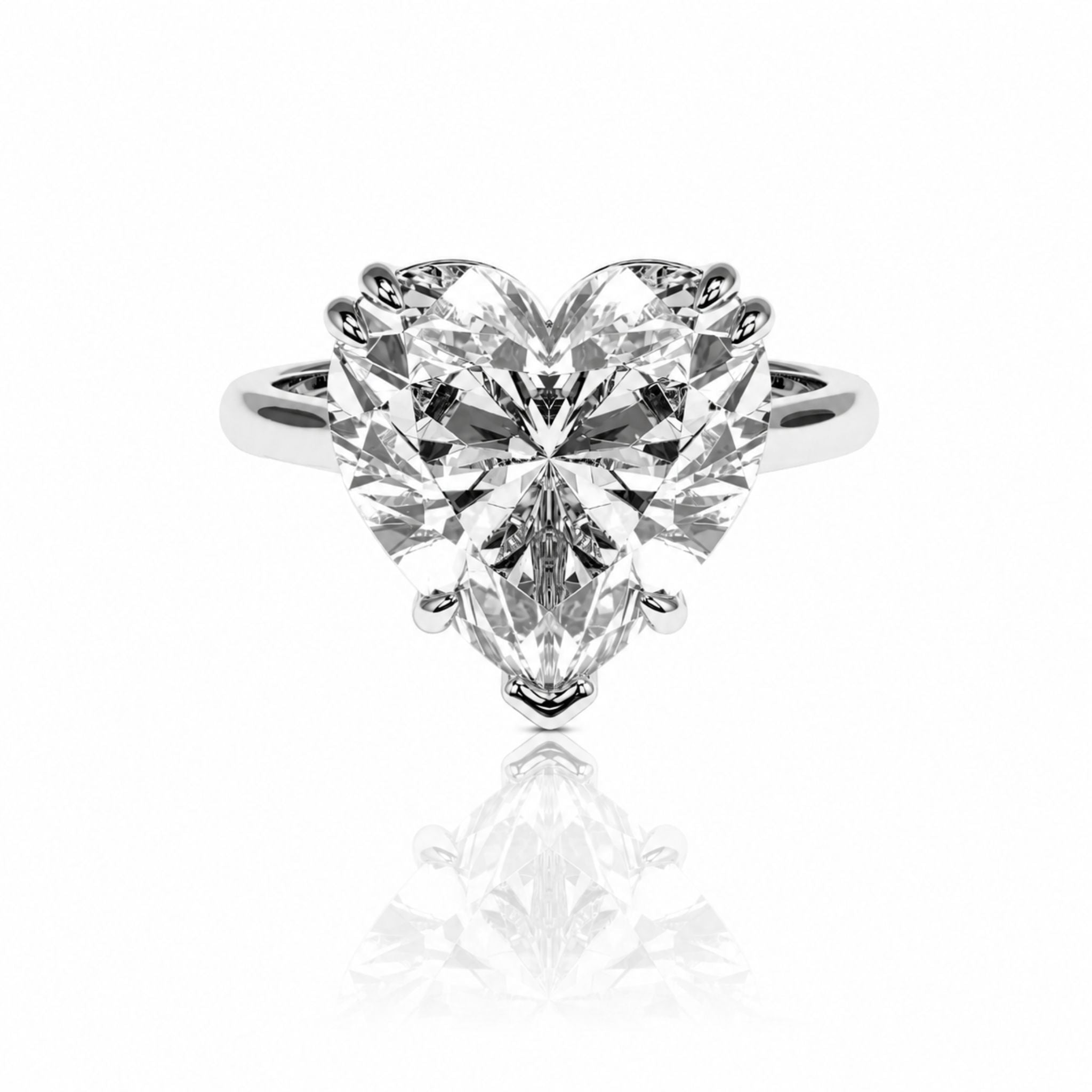 Heart Solitaire Ring