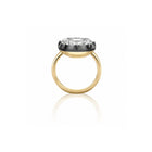 Anillo de bisel ovalado