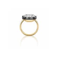 Anillo de bisel ovalado