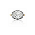 Anillo de bisel ovalado
