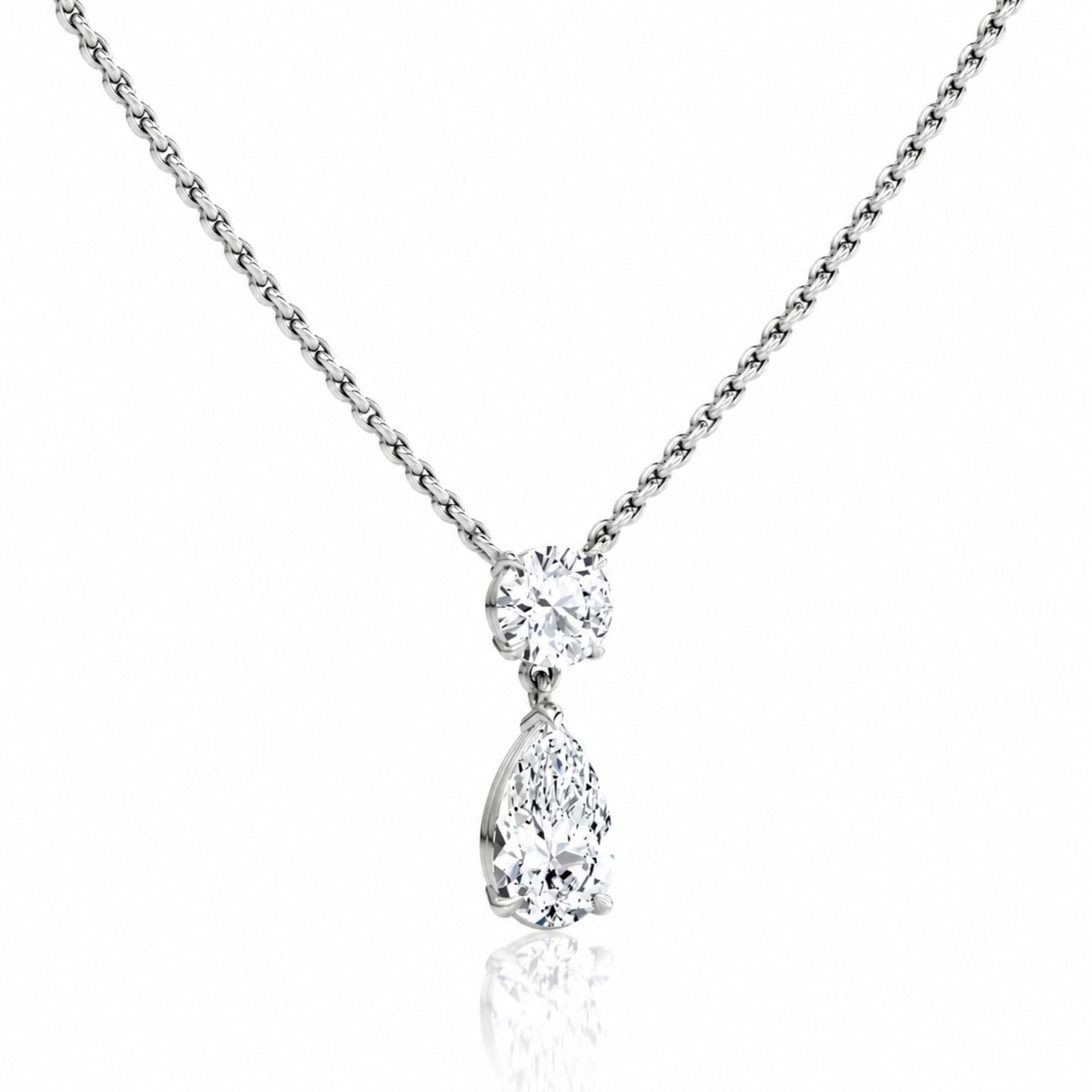 Pear & Round Pendant