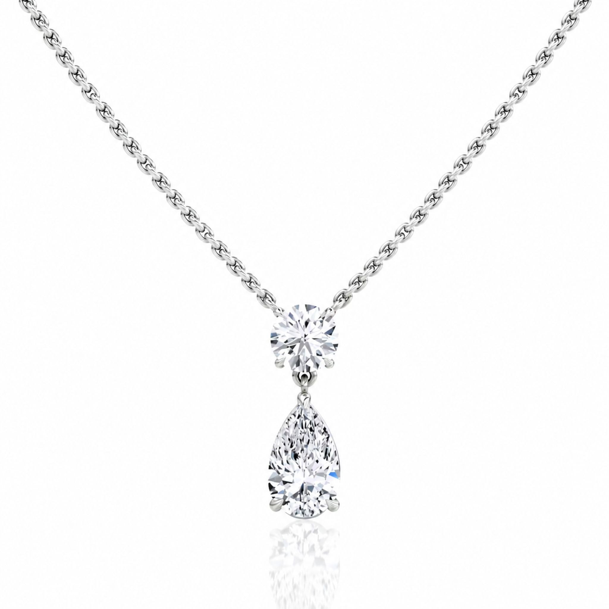 Pear & Round Pendant