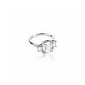 Blue Emerald Cut with white sides