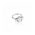 Blue Emerald Cut with white sides