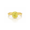 Yellow Cushion Ring Lemon gold