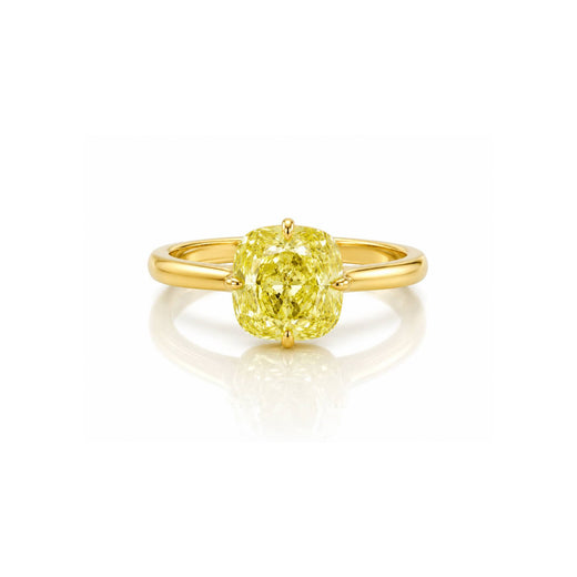 Yellow Cushion Ring Lemon gold