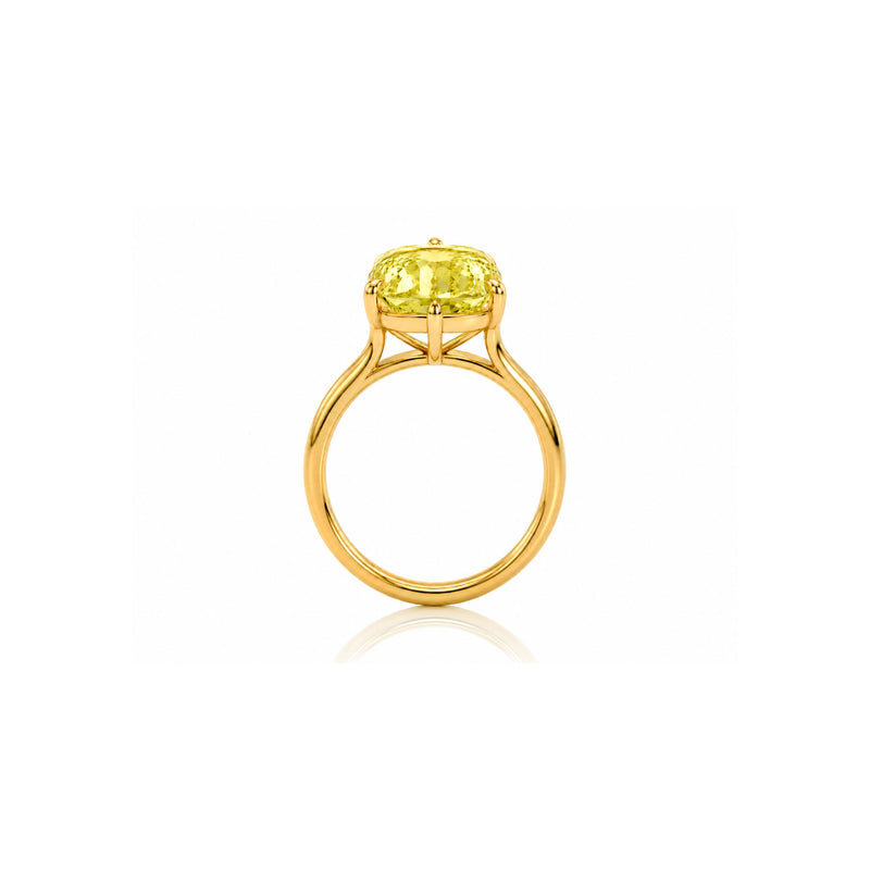 Yellow Cushion Ring Lemon gold