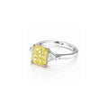 Yellow Ring trillion side stones